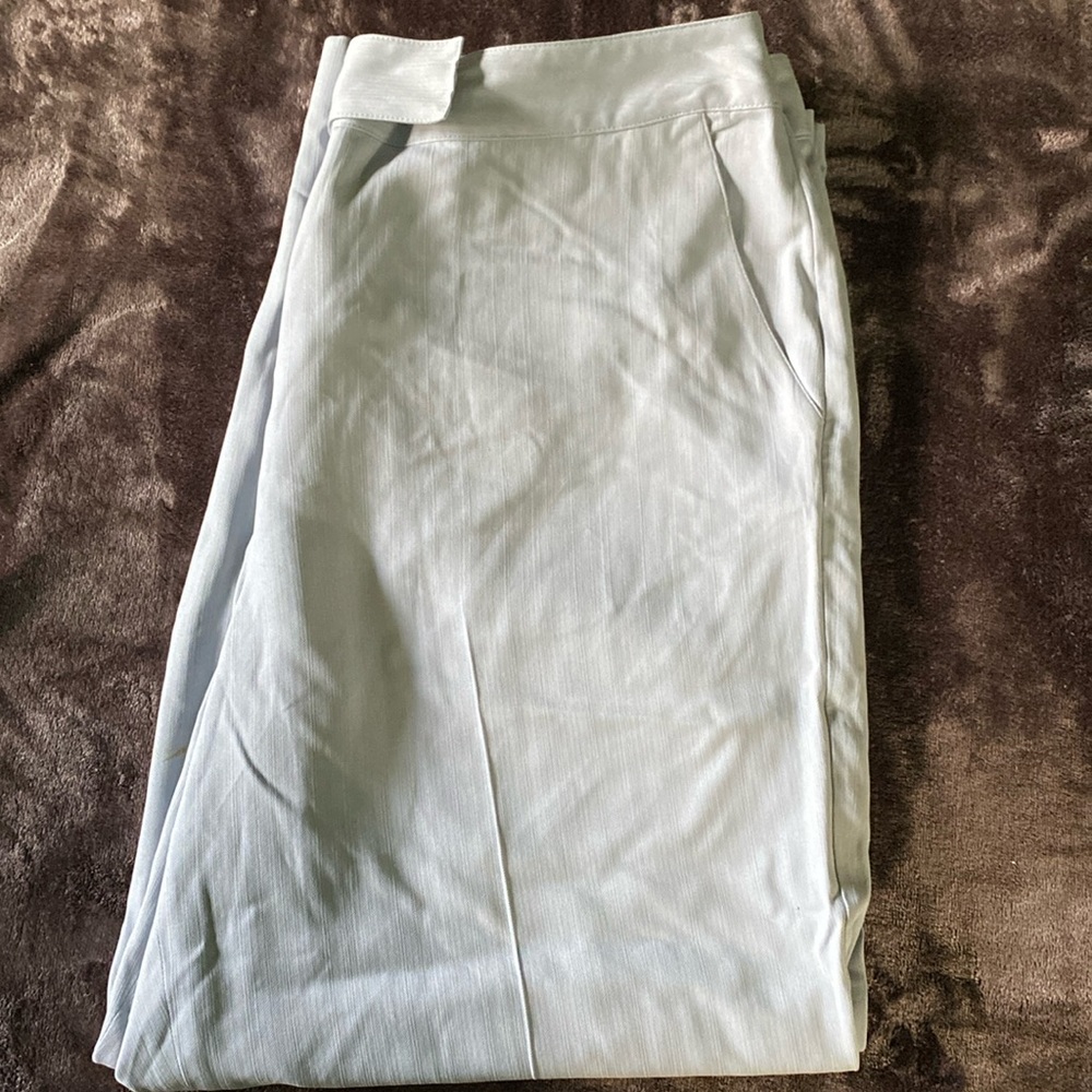 Tommy Bahamas pastel blue silk cropped pants size 10.